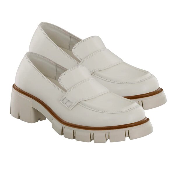 MIA Shoes - MIA Womens Platform Robbin Ivory Loafers - Size 8.5